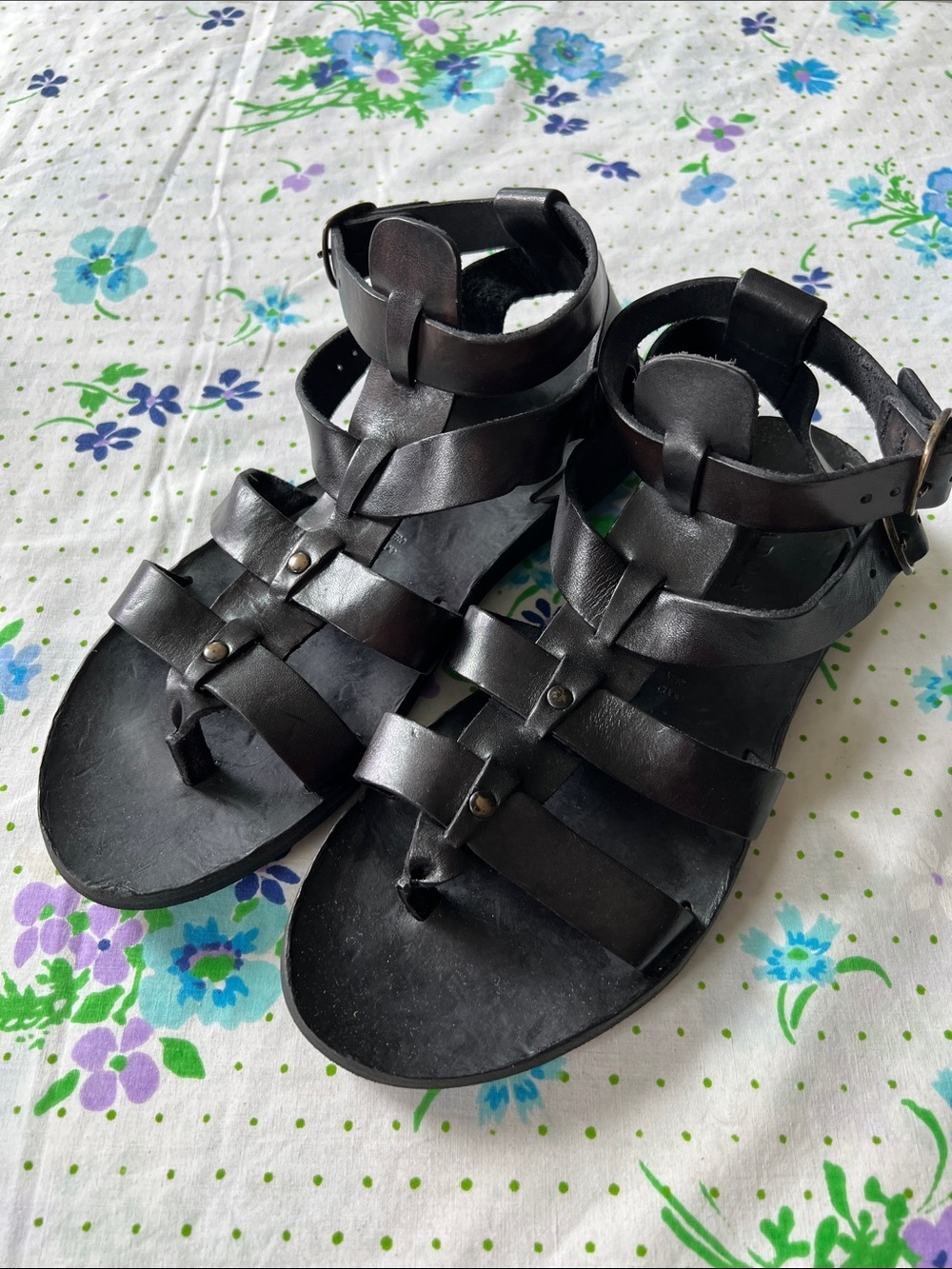 Brador Leather Caged Fisherman Double Strap Sandals - EUC - 39 - 9 TTS IMO